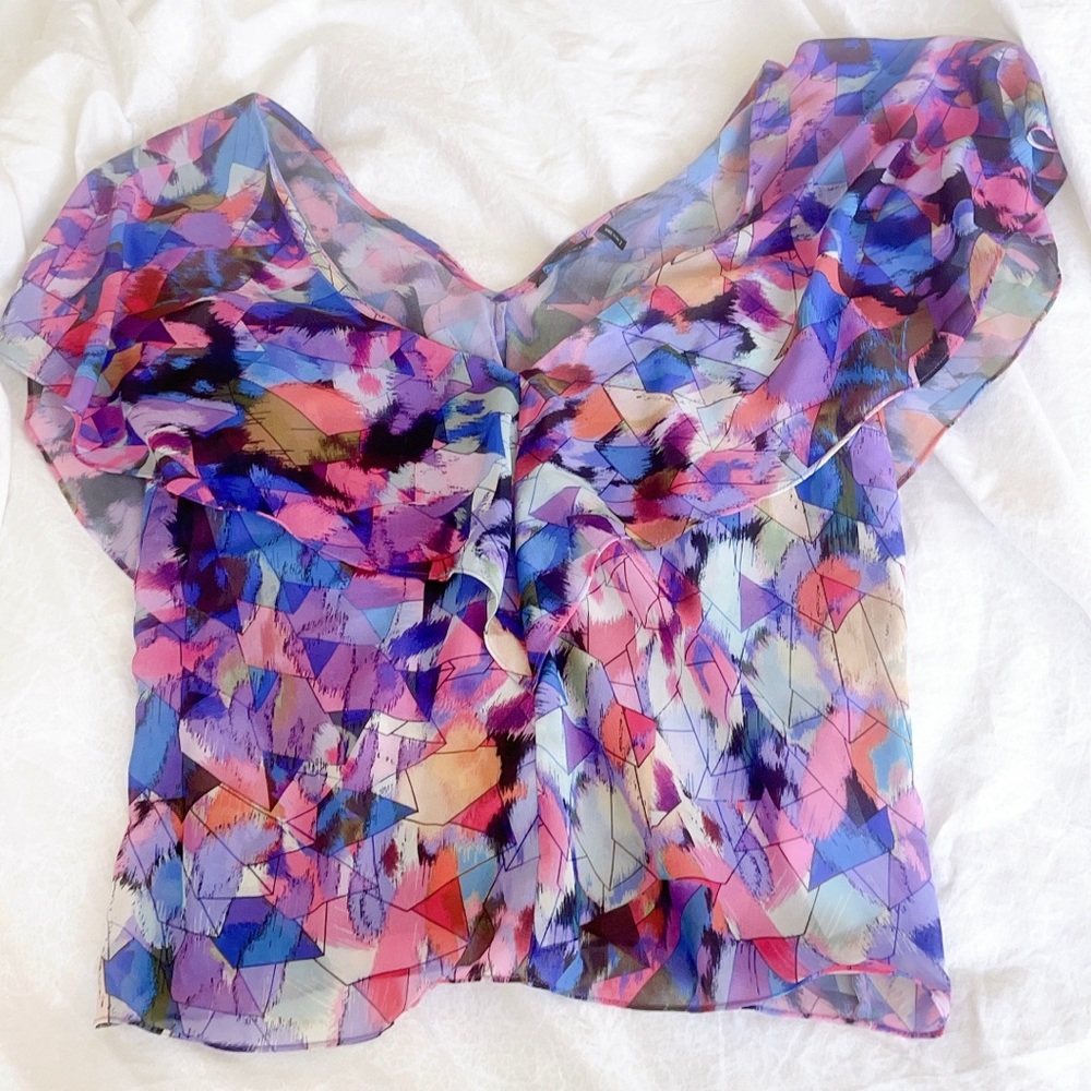 Colorful Sheer Top